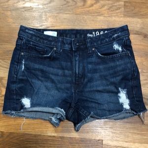 GAP slim distressed cut-off jean shorts